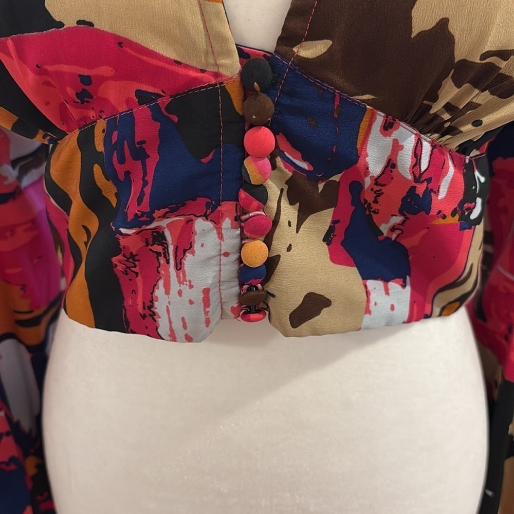 Girl Soul Multicolor Abstract Women's Top - Picture 2 of 10